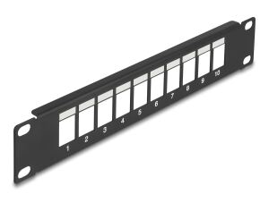 DELOCK 10" Keystone Patchpanel 10 Port schwarz