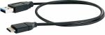 Schwaiger LK 050 C USB Kabel USB 3.2 Gen 2 (3.1 Gen 2) 0,5 m USB A USB C 5 Gbit/s Schwarz