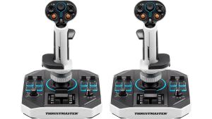 Thrustmaster Sol-R 2 HOSAS Space Sim Duo Schwarz, Weiß USB Flightstick Analog / Digital PC