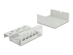 DELOCK Keystone Patchpanel 6 Port grau