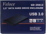 Inter-Tech Veloce GD-25612 Schwarz 2.5" USB