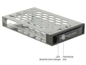 DELOCK Wechselrahmen Einschub für 1 x 2.5 SATA/SAS HDD/SDD