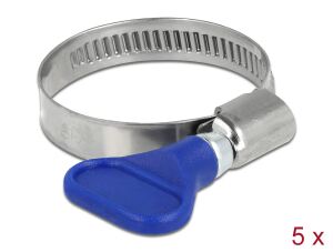 DELOCK Schlauchschelle, Flügelmutter 25-40mm 5 Stk. blau