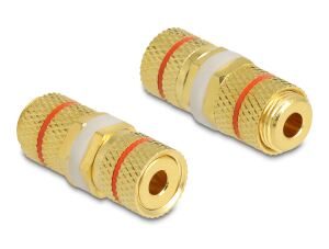 DELOCK Audio Adapter Polklemme > Polklemme zum Einbau rot