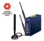 PLANET Industrial 5-Port GE LoRaWAN WLAN Gateway...