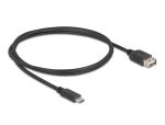 DELOCK USB 2.0 Kabel USB Type-C St zu USB Typ-A Buchse 1 m