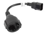 Lanberg CA-C14E-10CC-0018-BK Stromkabel Schwarz 0,18 m...