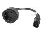 Lanberg CA-C14E-10CC-0018-BK Stromkabel Schwarz 0,18 m...