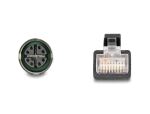 DeLOCK M12 Adapterkabel X-kodiert 8 Pin Buchse zu RJ45 Stecker 50 cm