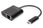 Digitus USB Type-C™ Gigabit Ethernet Adapter mit Power Delivery Unterstützung