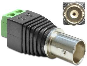 DeLOCK 65416 Kabeladapter BNC 2p Schwarz, Grün, Silber
