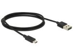 DeLOCK 83844 USB Kabel USB 2.0 1 m USB A Micro-USB B 0,48 Gbit/s Schwarz