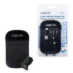 LogiLink PA0204 Ladegerät für Mobilgeräte Universal Schwarz Zigarettenanzünder Drinnen