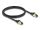 DeLOCK RJ45 Netzwerkkabel Cat.6A Stecker zu Stecker S/FTP schwarz 1 m mit Cat.7 Rohkabel Industrie und Outdoor tauglich