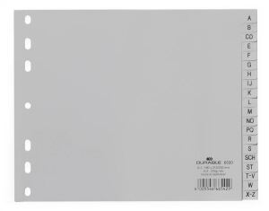 Durable 6500 Alphabetischer Registerindex Polypropylen (PP) Grau