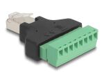 DeLOCK Adapter RJ45 Stecker > Terminalblock 8 Pin...