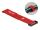 DeLOCK Klett-Kabelbinder mit Schlaufe und Befestigungsöse L 190 x B 25 mm rot 5 Stück