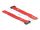 DeLOCK Klett-Kabelbinder mit Schlaufe und Befestigungsöse L 190 x B 25 mm rot 5 Stück