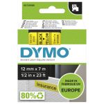 DYMO Original D1-Etikettenband | schwarz auf gelb | 12 mm x 7 m | selbstklebendes Schriftband | für LabelManager-Beschriftungsgerät