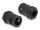 DeLOCK Kabelschutzschlauch 2 m x 18,5 mm mit 2 x PG13,5 Schlauchverschraubung Set schwarz