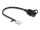 DeLOCK Kabel RJ45 Stecker zu RJ45 Buchse zum Einbau mit Verschlusskappe Cat.5e FTP IP68 staub- und wasserdicht 25 cm schwarz