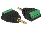 DeLOCK 65947 Kabeladapter 3.5 mm Terminal Block Schwarz,...