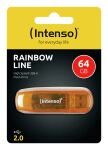 Intenso Rainbow Line USB-Stick 64 GB USB Typ-A 2.0 Orange