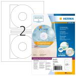 HERMA CD-Etiketten A4 Ø 116 mm weiß Papier matt blickdicht 200 St.