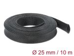 DELOCK Geflechtschlauch dehnbar 10m x 25mm schwarz