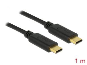 DELOCK Kabel USB C > C E-Marker 5A 1.0m schwarz