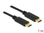 DELOCK Kabel USB C > C E-Marker 5A 1.0m schwarz