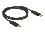 DELOCK Kabel USB C > C E-Marker 5A 1.0m schwarz