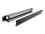 DELOCK 19" 1 HE Kabelmanagement Rangierpanel mit Öffnung sch