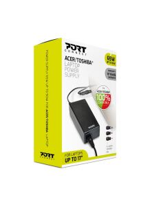 Port Designs 900093-ACTO Netzteil & Spannungsumwandler Drinnen 65 W Schwarz