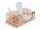 DELOCK Schreibtisch Organizer transparent / braun