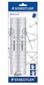 Staedtler 562 152 PB Lineal 150 mm Kunststoff Transparent 2 Stück(e)