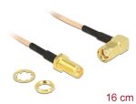 DELOCK Antennenkabel RP-SMA 90° -> RP-SMA St/Bu...