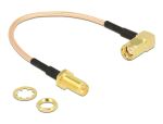 DELOCK Antennenkabel RP-SMA 90° -> RP-SMA St/Bu...