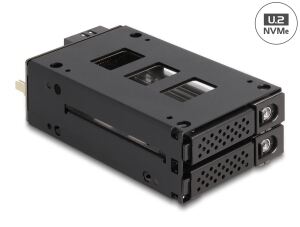 DELOCK Slim Bay Wechselrahmen für 2 x 2.5 U.2 NVMe SSDSD