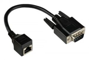 Alcasa 4945-MF Kabeladapter RJ-45 RS232 Schwarz
