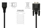 Alcasa 4945-MF Kabeladapter RJ-45 RS232 Schwarz