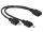 DELOCK USB Kabel micro B -> 2x micro B Bu/St 0.20m sw