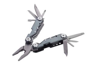 TROIKA TOL42/GY Multi-Tool-Zange Schlüsselkette 10 Werkzeug Grau