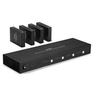 Lindy 38328 Audio-/Video-Leistungsverstärker AV-Sender & -Empfänger Schwarz