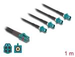 DELOCK Kabel Mini FAKRA Z Buchse quad zu 4 x SMA Buchse