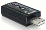 DeLOCK 61645 Kabeladapter USB 2.0 2x 3,5 Schwarz
