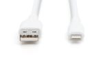 Digitus Lightning Silikon Anschlusskabel, USB-A - Lightning 0,5m, weiß