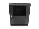 DELOCK 10" Netzwerkschrank mit Glastür 8 HE schwarz