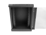 DELOCK 10" Netzwerkschrank mit Glastür 8 HE schwarz