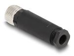 DeLOCK M8 Steckverbinder A-kodiert 3 Pin Buchse zur Montage mit Schraubanschluss